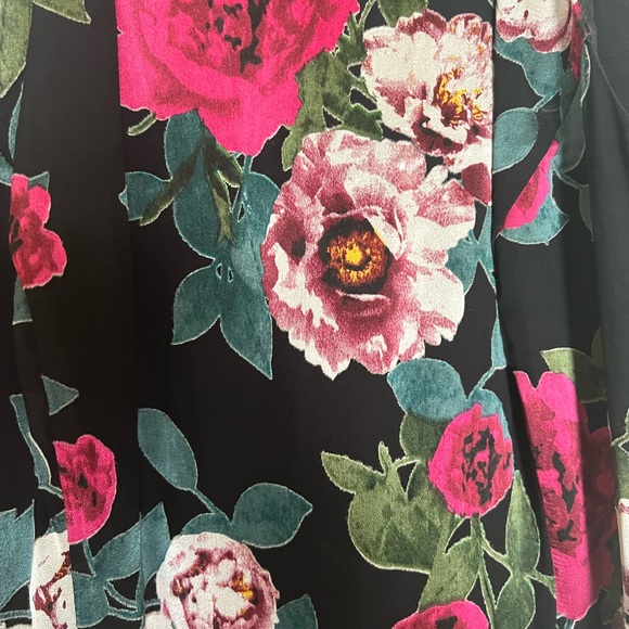 Forest Lily Floral Razor Back High Low Hem Dress Size 8 - Picture 4 of 6